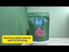 럭셔리 디자인 반짝이는 스푸트 UV 인쇄 주문 재 닫을 수 있는 지갑