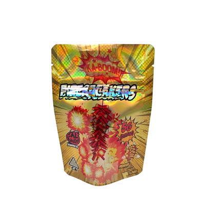 주문 맞춤형 반짝이는 홀로그래픽 가방 포장 3.5 그램 서지 포스 아이 پروف 지퍼와 함께 online manufacture