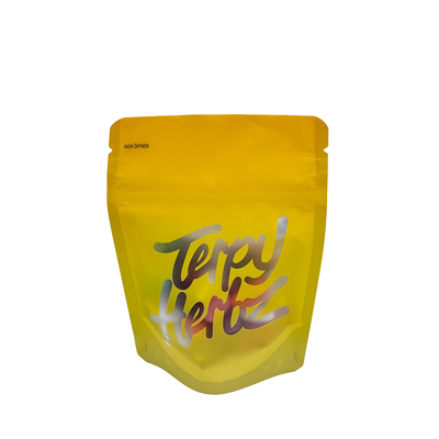 주문 매트 노란색 경사 한쪽 필름 한쪽 맑은 서 있는 가방 3.5 G 잡초와 어린이 보호 지퍼 online manufacture