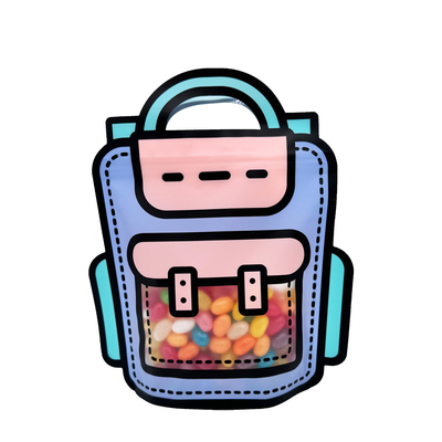 주문 학교 가방 모양 서있는 지갑 Ziplock 매트 맑은 창문과 함께 식품 과자 포장 online manufacture