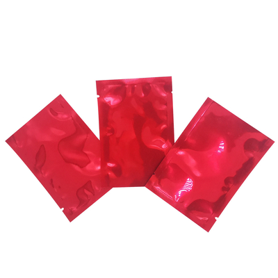 주문 꽃 차, 녹색 차, 붉은 차 잎 포장을위한 멋진 밝은 빨간 금속 평면 진공 봉인 Mylar 가방 online manufacture