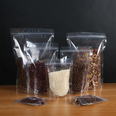 주문 환경 친화적 인 맑은 서있는 봉지 online manufacture