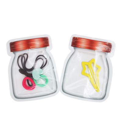 맞춤 디자인 저장 잔 모양 투명 서있는 Ziplock 열 밀폐 가방 음식, 과자, 간식, 쿠키 포장