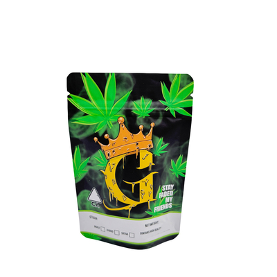 맞춤형 캔디 마이러 Ziplock 서식 가방 저장 음식 3.5g 재봉식