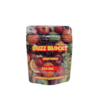300mg 맞춤형 디자인 디지털 인쇄 된 서드 업 포스 과일 펀치 맛 감자 찌꺼기 포장용 지퍼 가방