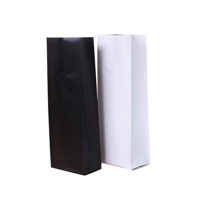 사이드 가세트 후속 봉인 4 사이드 봉인 엽지 배열 평면 바닥 커피 가방 0.5lb 1lb 2lb 흰색 검은색